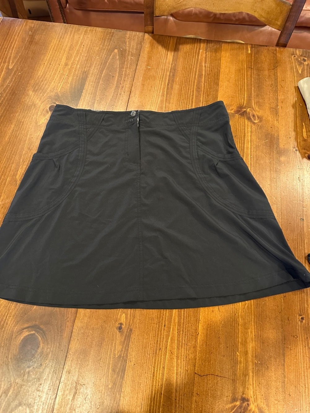 Ex officio Black A-Line Women’s Skirt with Front Closure